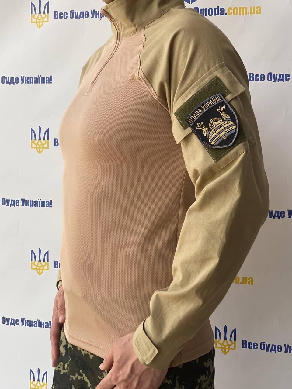 Сорочка тактична Убокс БРЖ колір койот із вставками пісочного кольору 48,50,52,54р (SMS 1 Койот песочный)