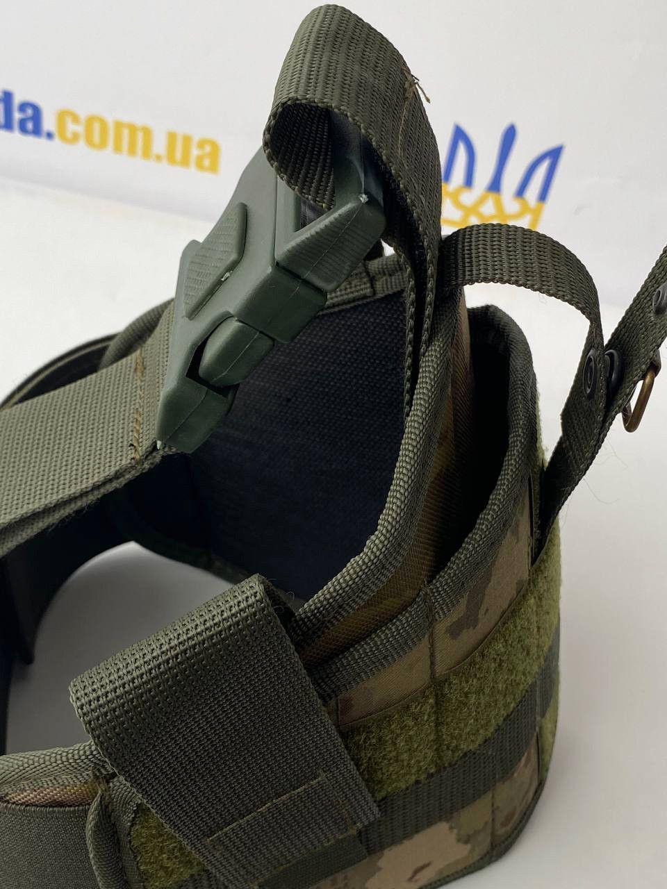 Кобура стегнова метод кріплення липучка, 2 відділення для магазинів, колір Атакс (кобура Атакс с липучкой)