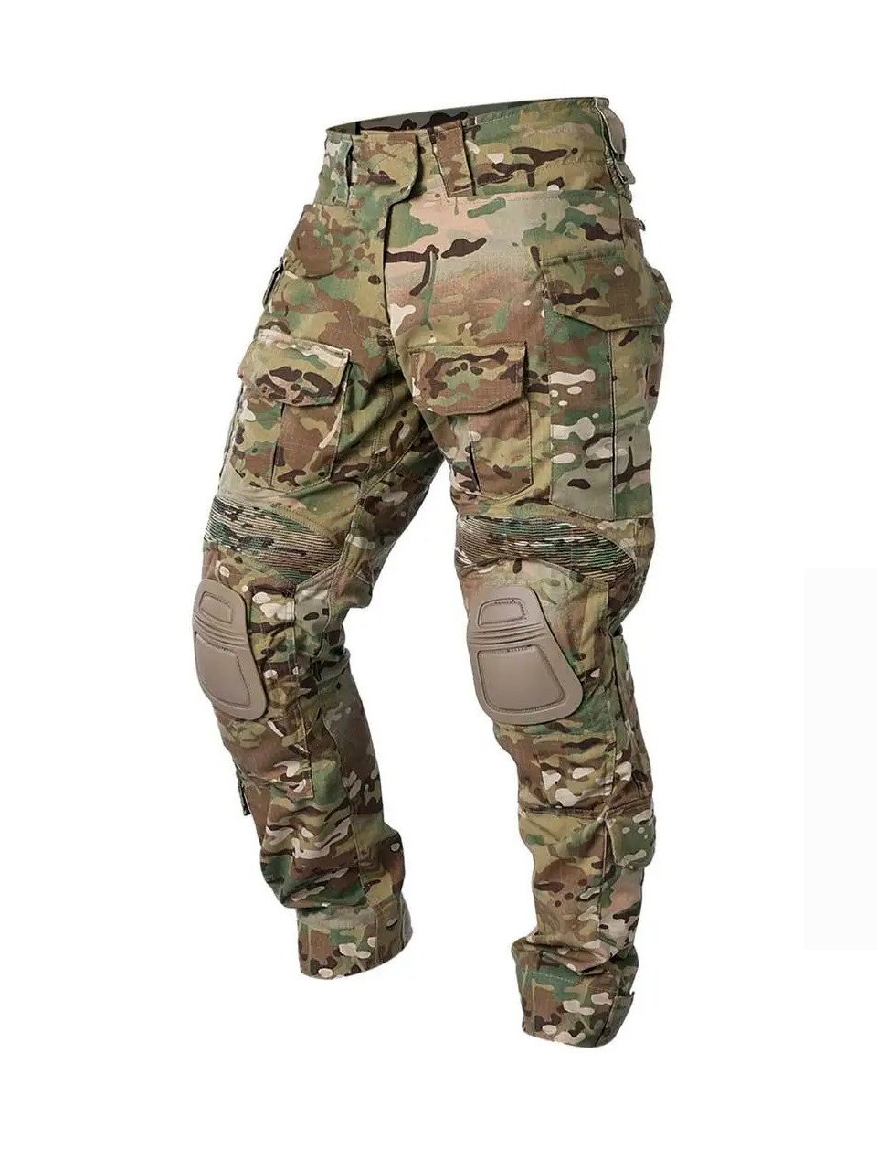 Тактичні чоловічі штани мультикам з наколінниками G3, широкий пояс XXL фото