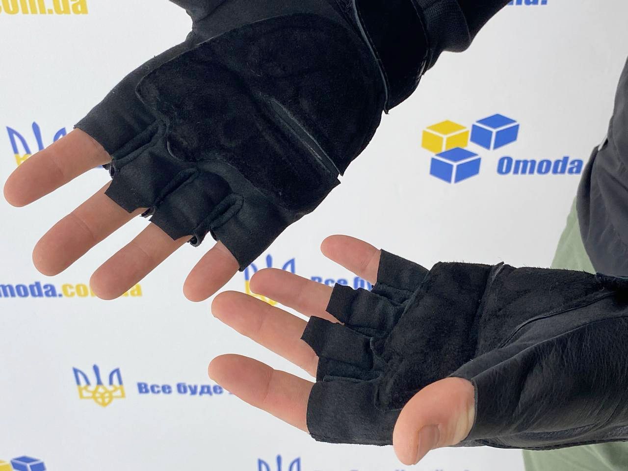 Тактичні рукавички Відкриті безпалі колір чорний розміри L(23-27 см) - ХL(24-26 см)-XXL(26-27 см) (Тактические перчатки черн)