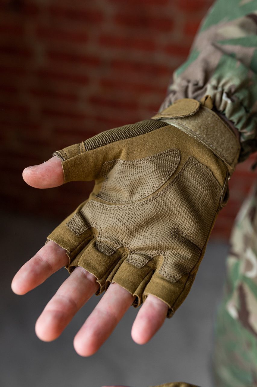 Рукавиці Тактичні Безпалі Койот (M) (UNL-500001)