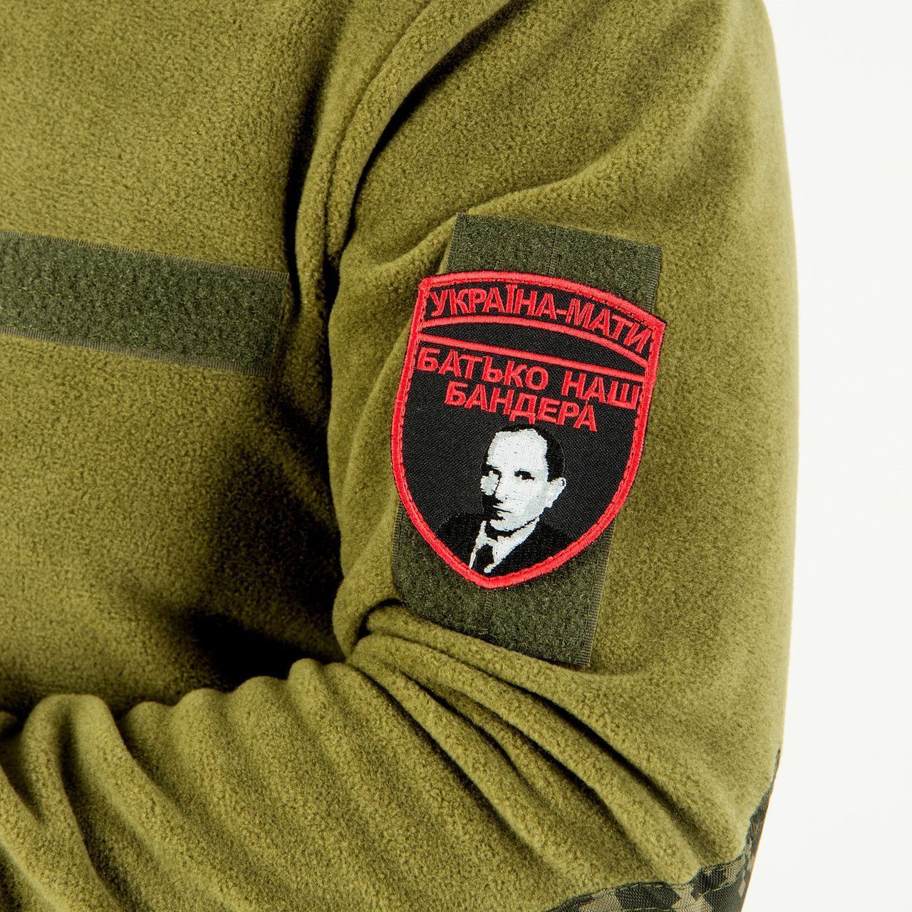 Кофта флисовая тактическая с липучками для шевронов, цвет олива с пикселем 46,48,50,52,54,56р-р (кофта GA флис ол пикс 46)