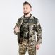 Кофта флисовая комбинированная с плащевкой, цвет олива,пиксель,черная, с липучками, 46,48,50,52,54,56р-р (кофта флис комбин ТС_ол48)