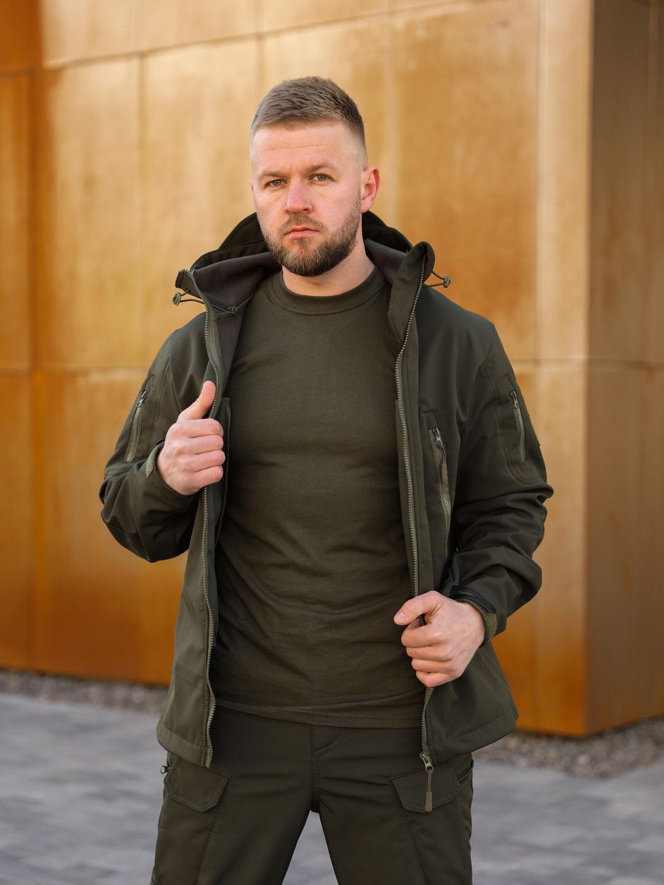 Тактичний Костюм Undolini Soft Shell Олива (48) (UNL-300182)