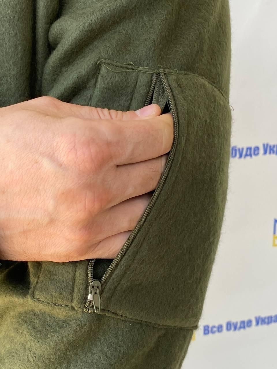Кофта тактическая мужская демисезонная цвет олива, 3 кармана, ткань войлок, 50,52,54,56 р-р (кофта флис-войлок олива)