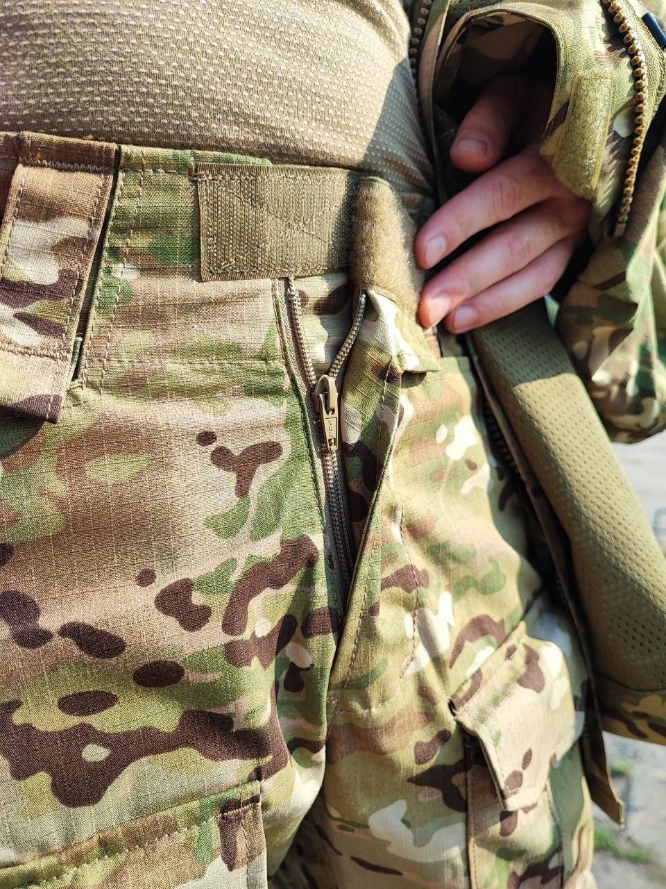 Тактичні чоловічі штани мультикам з наколінниками G3, широкий пояс (Бр Yevhev G3 мул/ребро_S)