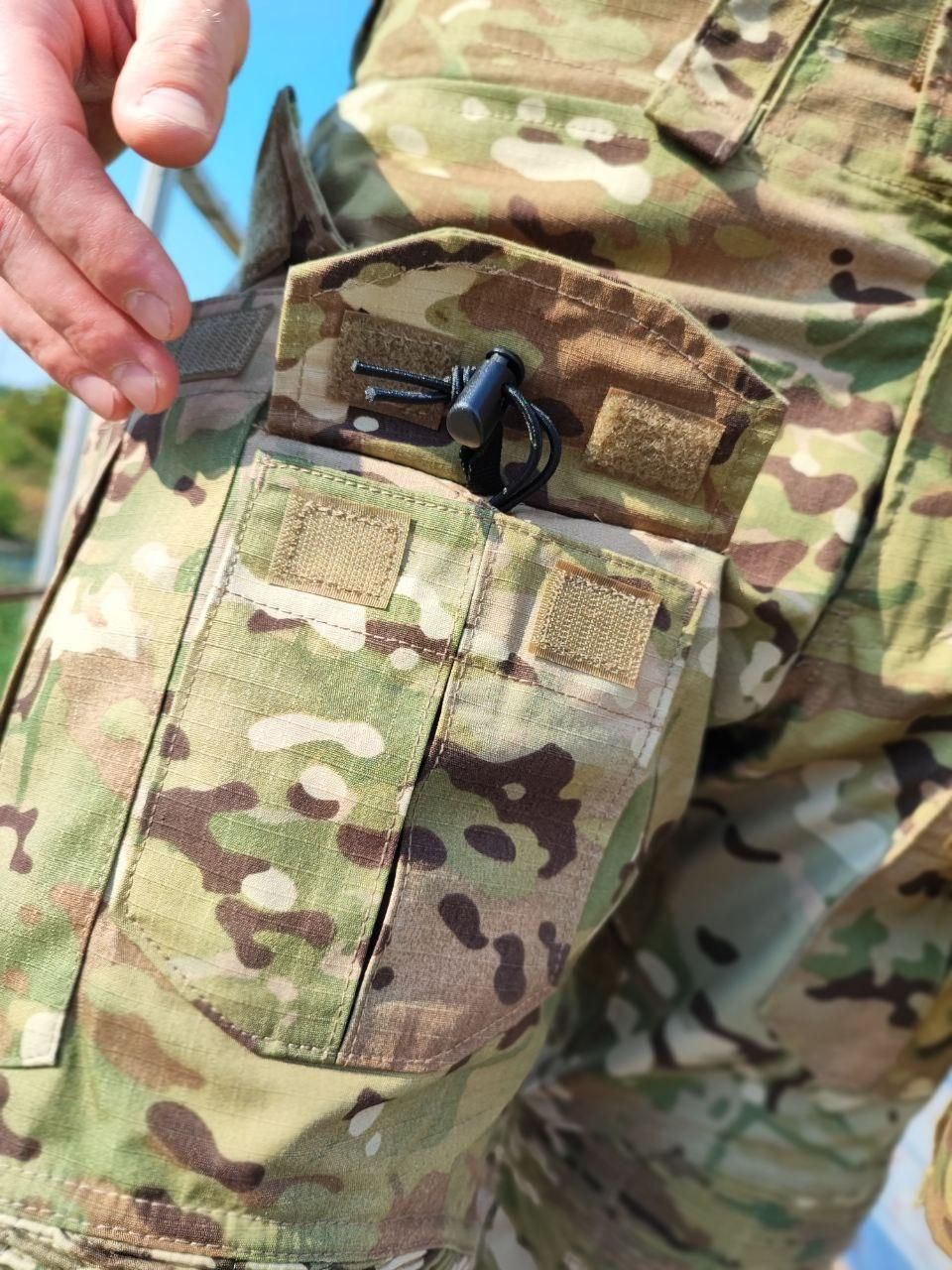Тактичні чоловічі штани мультикам з наколінниками G3, широкий пояс (Бр Yevhev G3 мул/ребро_S)
