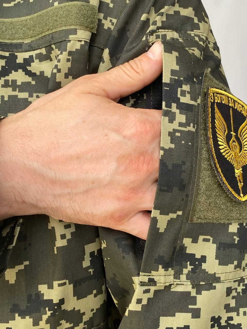 Костюм камуфляжный Патриот темный пиксель из ткани саржа, повседневный, с липучками, 46,48,50,52,54,56,58 р-р (Патриот темн пиксель 46)