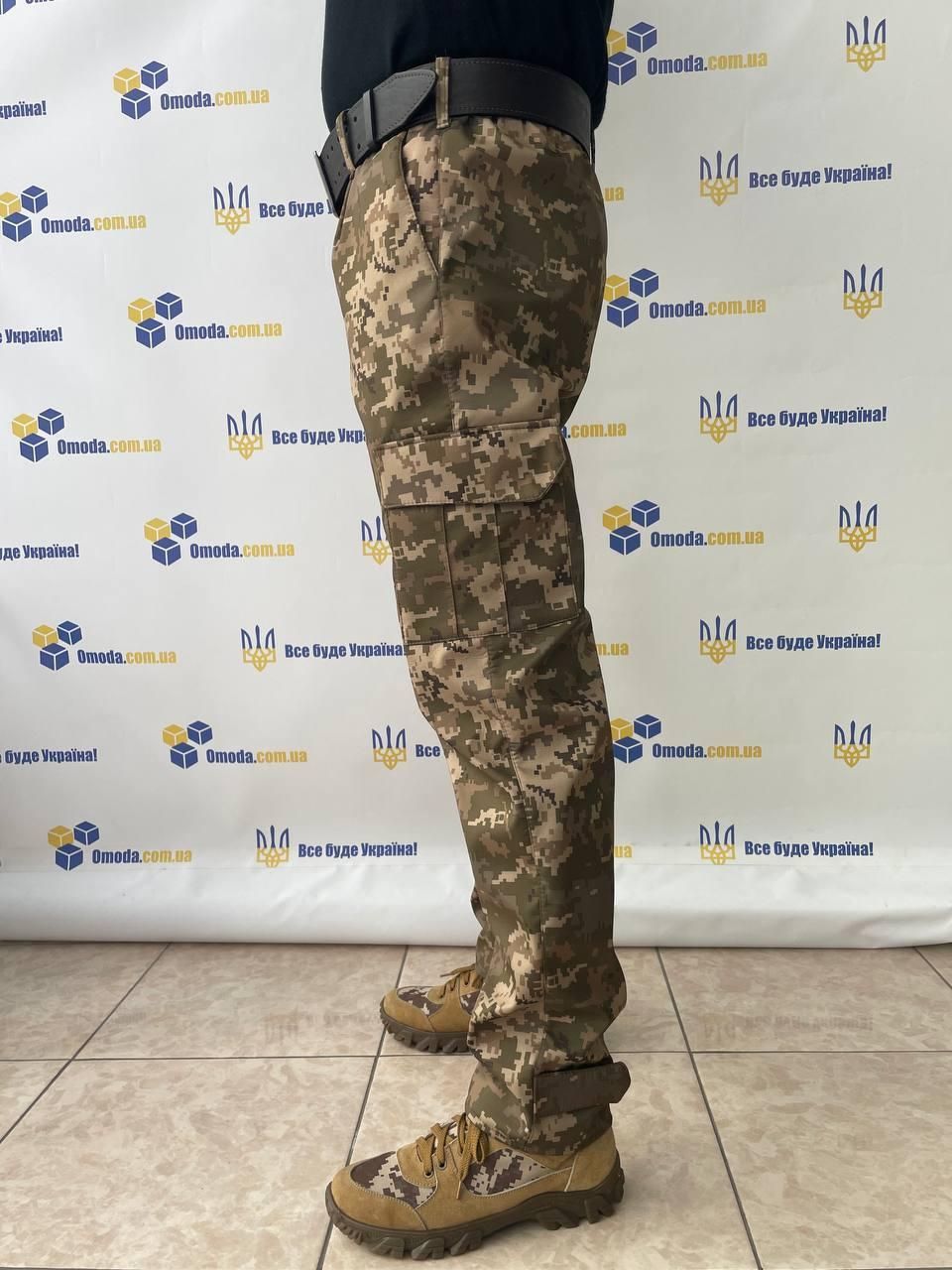 Брюки мужские утепленные тактические на флисе цвет пиксель, ткань софтшелл (брТС утеп софт рез пік_46)