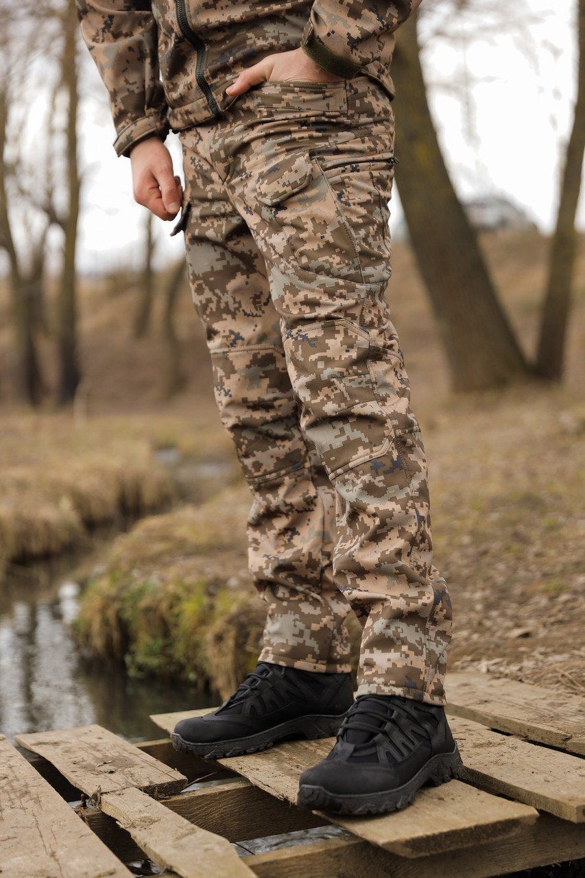 Тактические Брюки Undolini Soft Shell Пиксель ВСУ (UNL-301002)