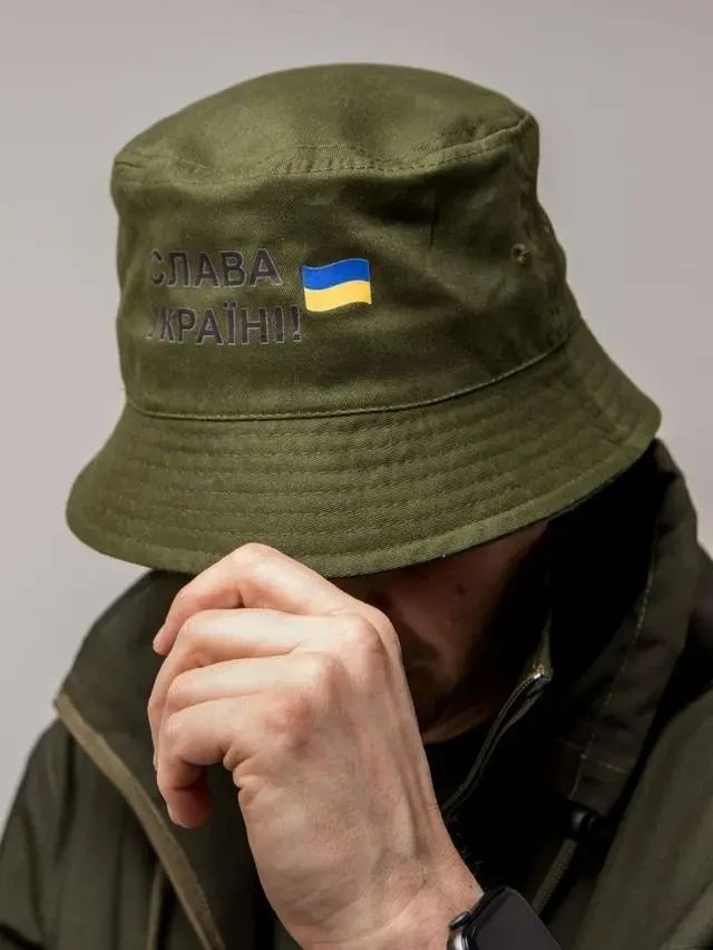 Панама кольору олива з написом, розмір 58-59 (панама олива с надписью)
