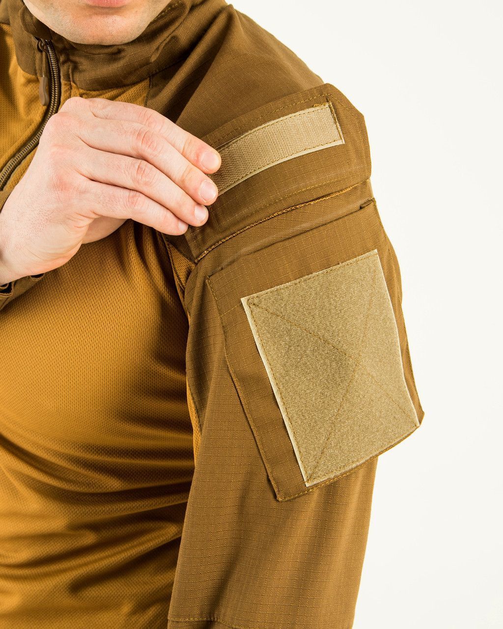 Сорочка тактична Убакс койот з липучками для шевронів, бойова сорочка UBACS (Убакс_койот_S)