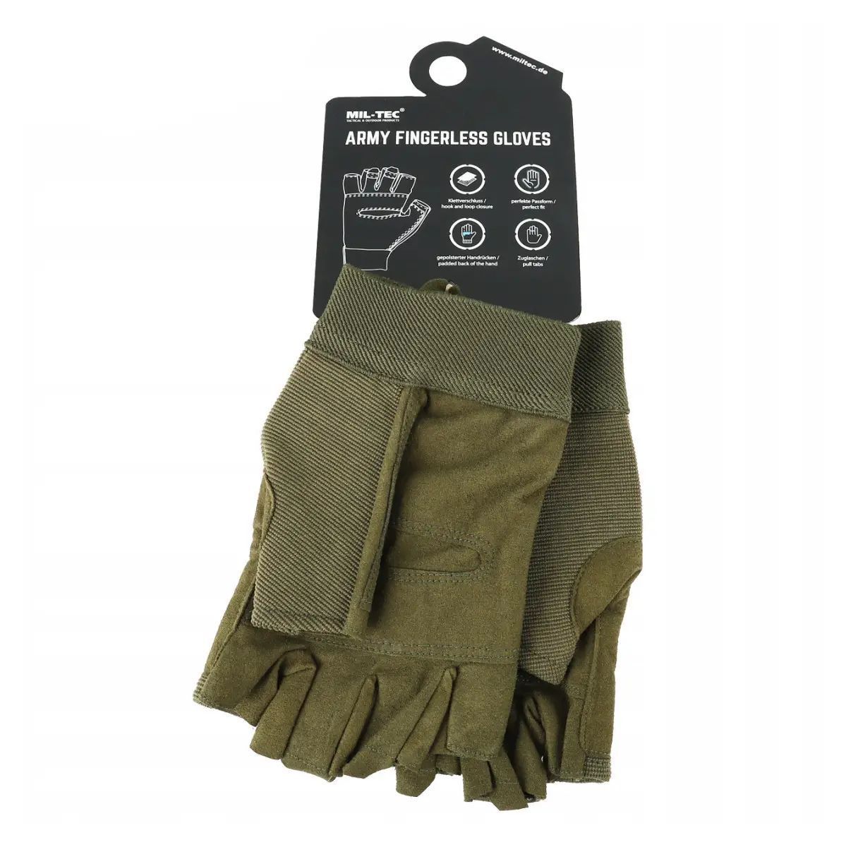Перчатки MIL-TEK Оливковые Беспалые (UNL-500571)