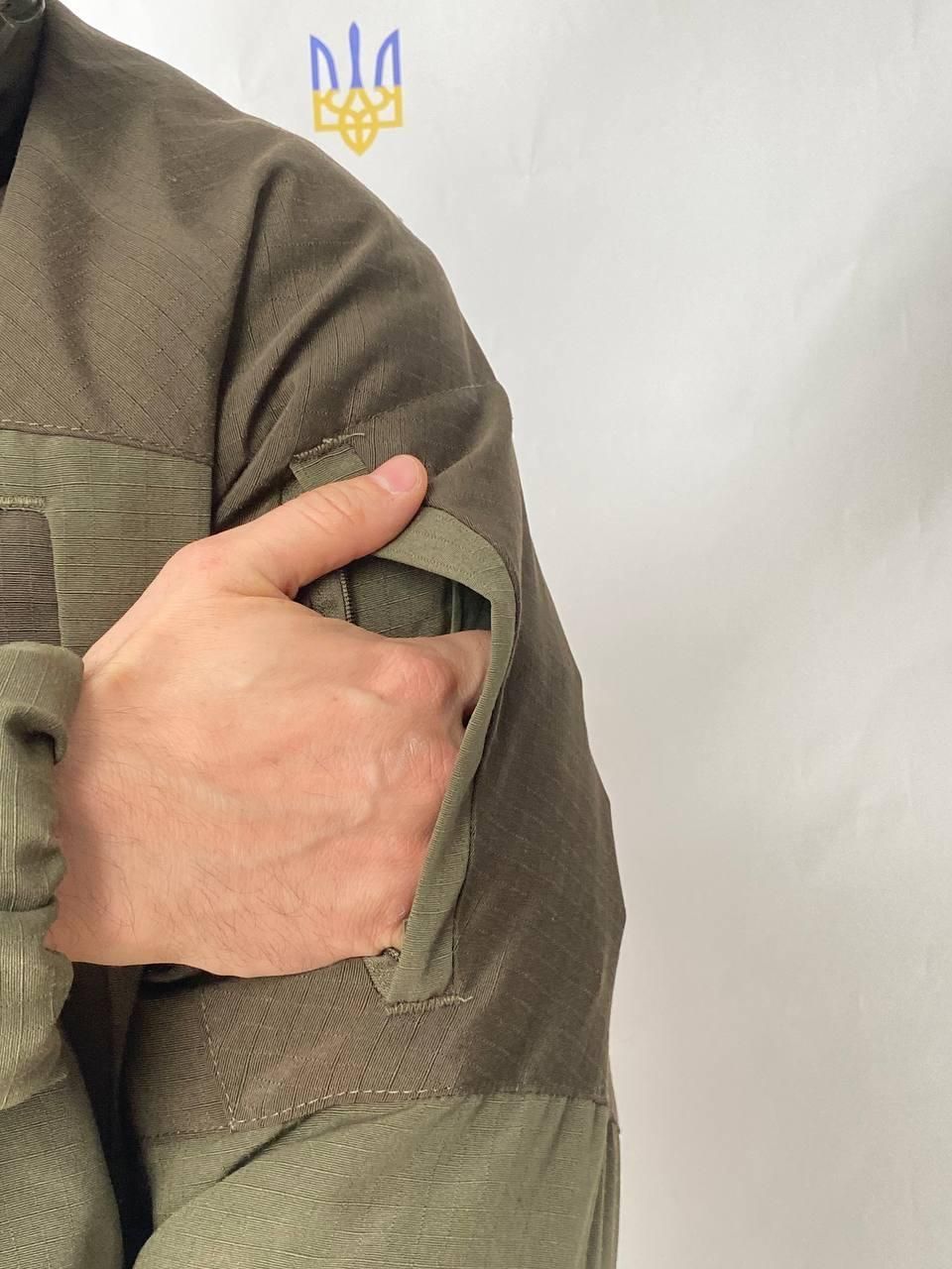Куртка чоловіча з капюшоном утеплена на флісі та синтепоні, з утяжкою на талії, колір олива, 48,50,52,54,56 р-р (куртка зима олива 48)