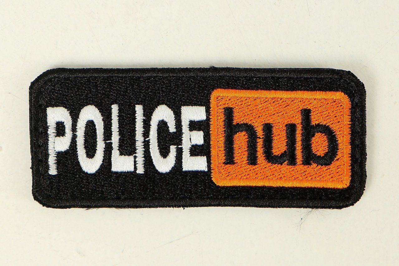Шеврон патч с вышивкой POLICE (hub) на липучке Размер 85х30 мм (Ш_поліція hub)