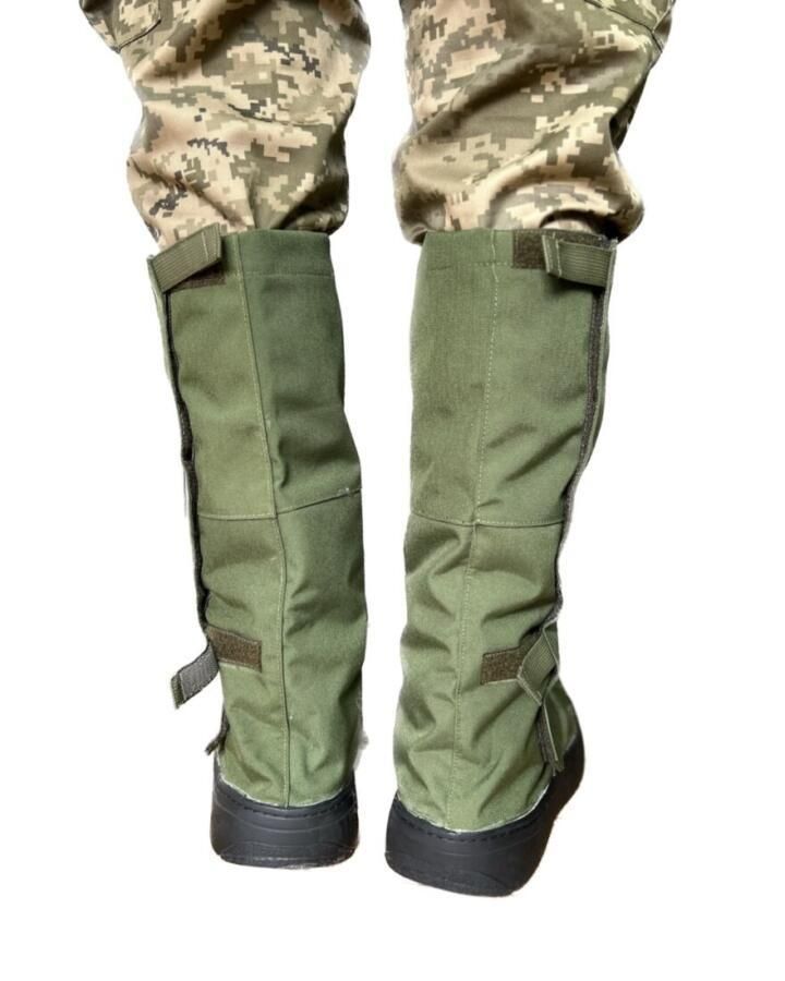 Бахилы тактические для военных / Гамаши Cordura олива, водонепроницаемые бахилы (бахіли_2062БРЦ олив_42/45)