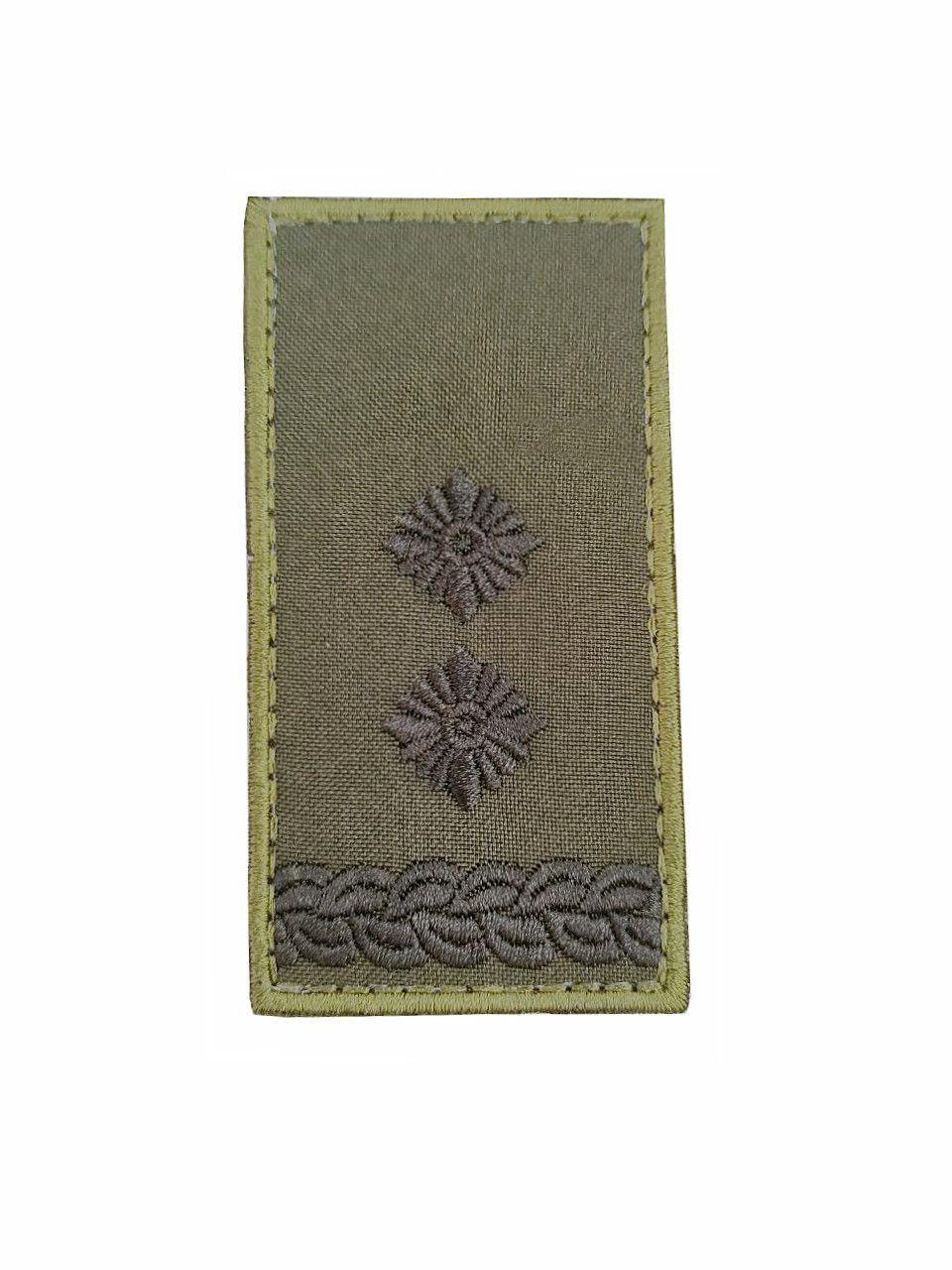 Погон вишитий Підполковник на липучці 5х10 см (погон підполковник пікс)