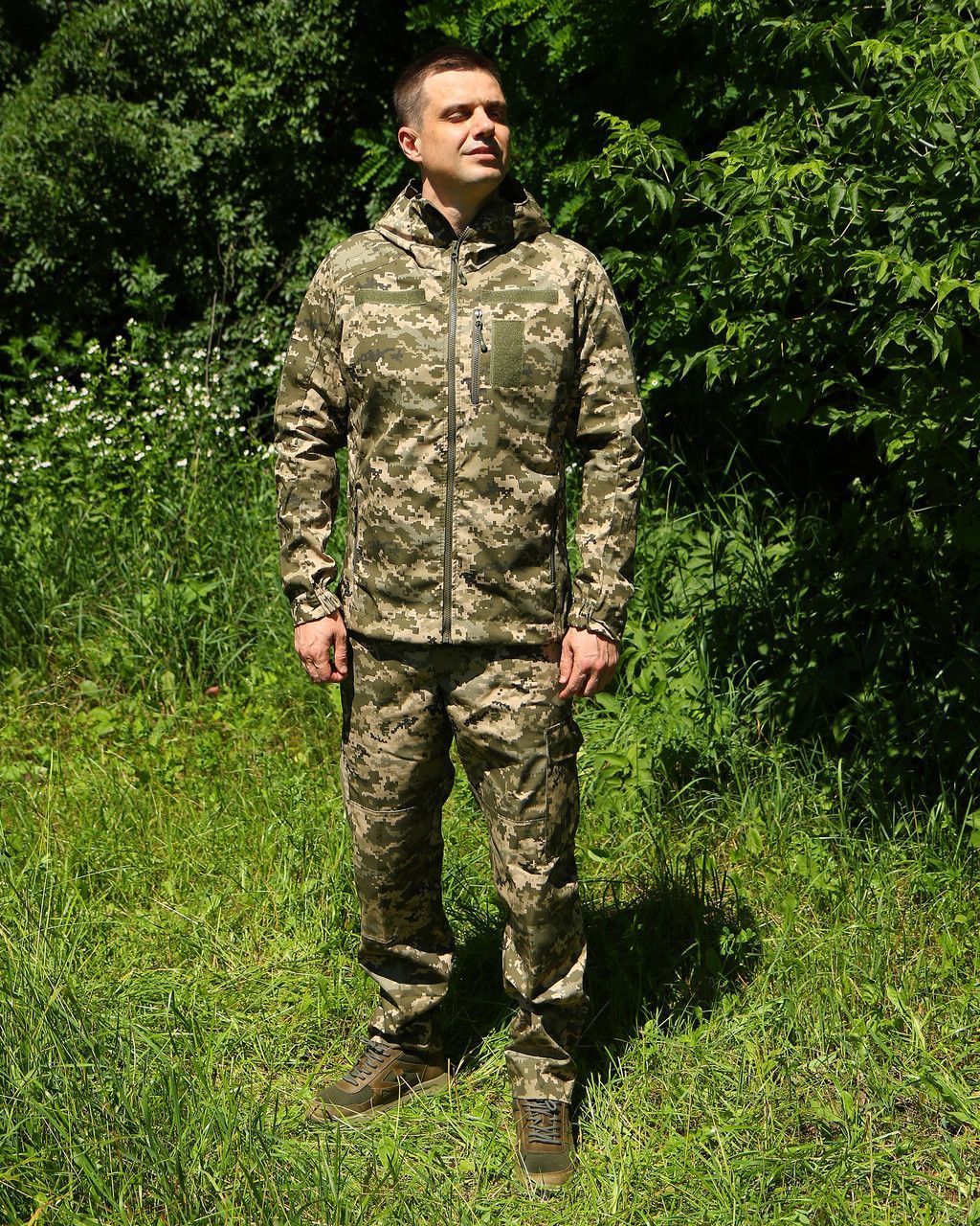 Чоловічі тактичні штани піксель, літні камуфляжні штани (штани ПатріотВ_АГ пікс_46)