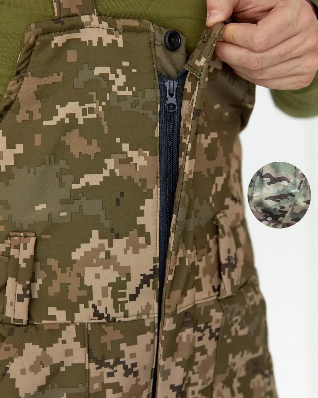 Комбинезон утепленный тактический Мультикам softshell, мужской зимний полукомбинезон (комбінезон ТС мульт_46/48)