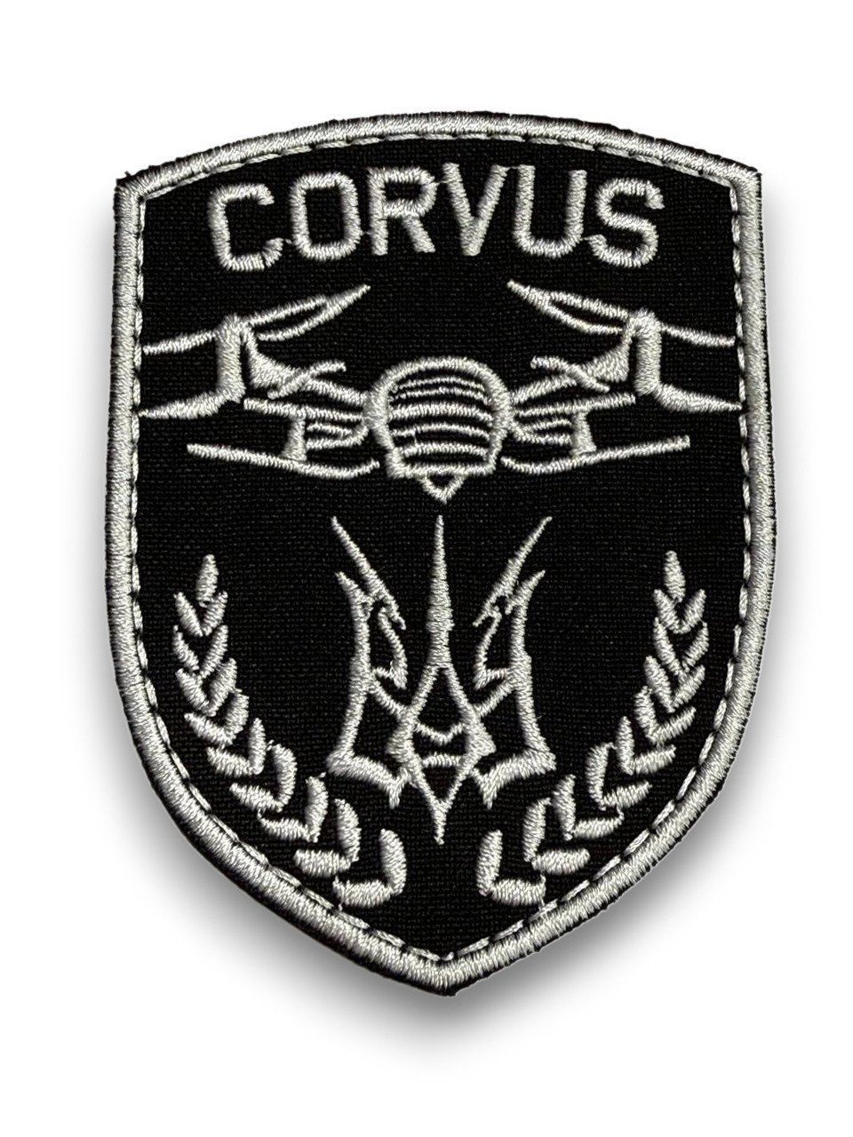 Шеврон Україна БПЛА "CORVUS" (Корвус) №658, нарукавний знак на липучці (Ш БПЛА корвус)