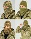 Бафф (шарф-труба) зимний флисовый, цвет олива, пиксель, мультикам Размер универсальный (бафф_фл олива)
