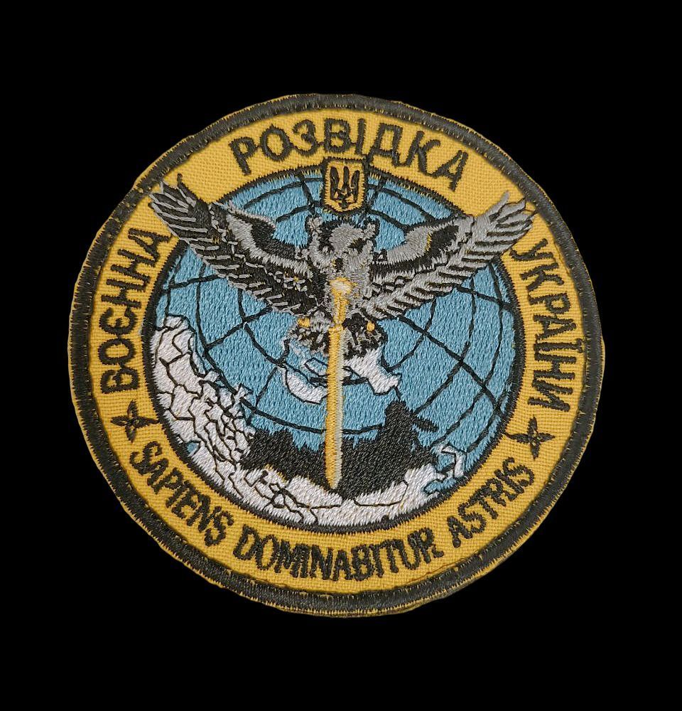 Шеврон, нарукавна емблема Воєнна Розвідка України, тактичний шеврон на липучці (Ш розвідка сова_олива)