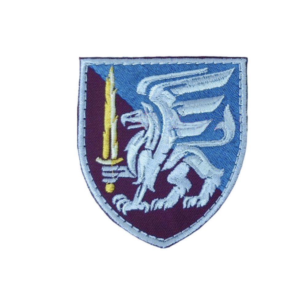 Шеврон, нарукавна емблема з вишивкою 81-я окрема аеромобільна бригада (81 ОАМБр), на липучці Оліва фото