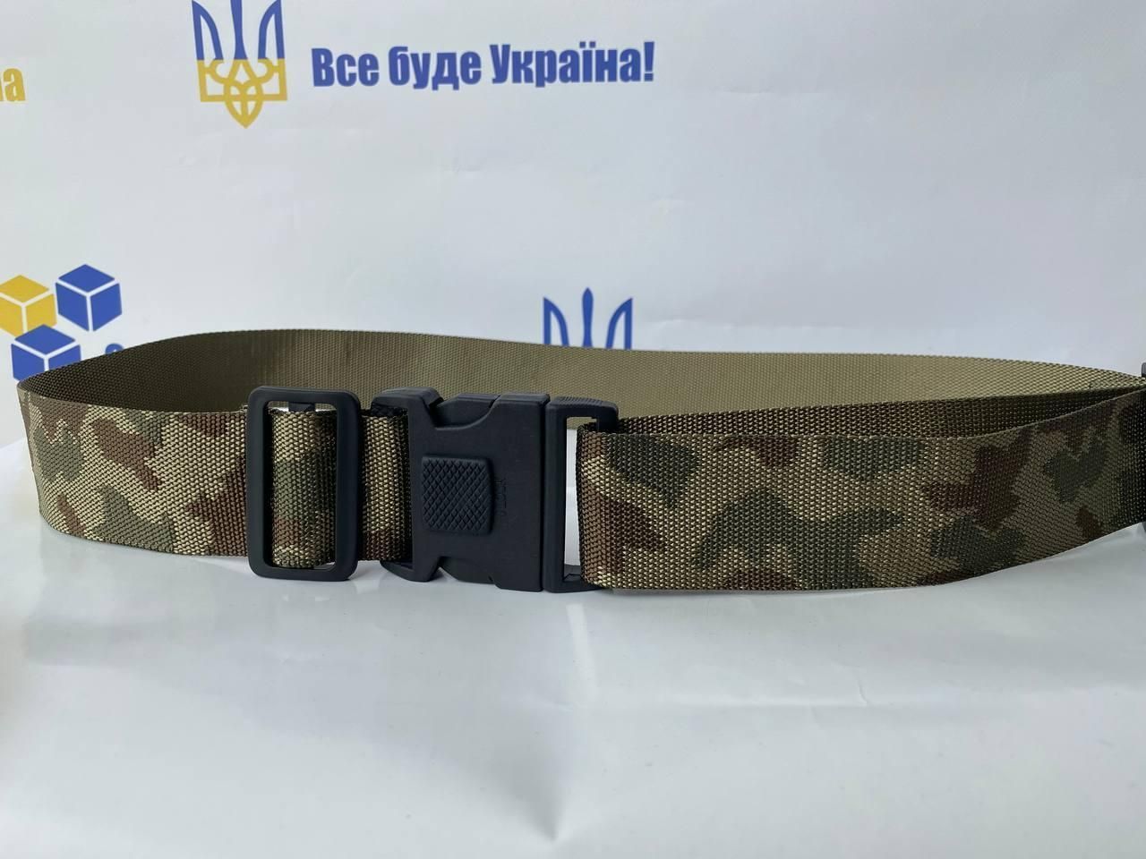 Ремень стропа на застежке фастекс с секреткой, пояс армейский, ширина 40 мм, длина 140 см цвет светлый Атакс (Ремінь з секретк св/атакс)