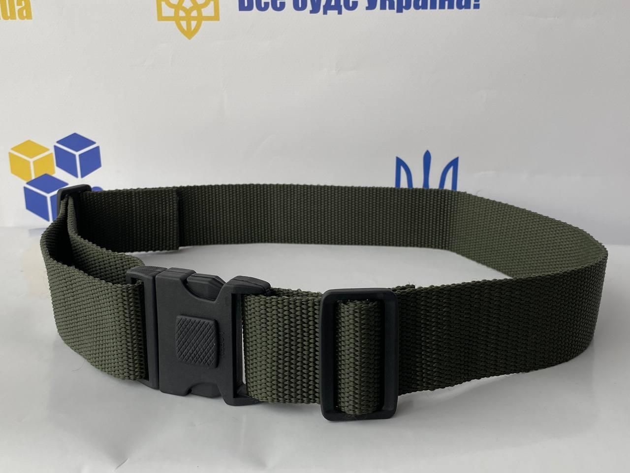 Ремень стропа на застежке фастекс с секреткой, пояс армейский, военный, ширина 50 мм, длина 112 см цвет олива (Ремень с секреткой_ол_50)